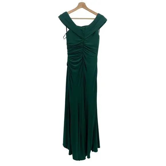 lime green and blue bridesmaid dresses Mac Duggal - Green Floral Embellished Flutter Sleeve Midi Dress
